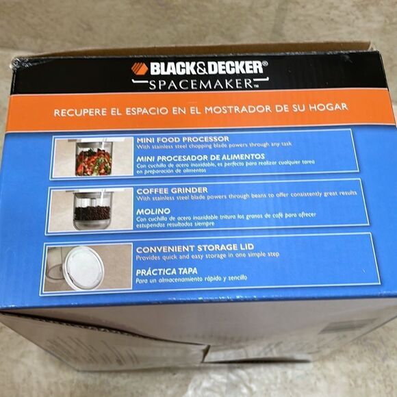 NEW IN BOX‎ BLACK AND DECKER SPACEMAKER MINI FOOD PROCESSOR/GRINDER - Picture 6 of 6